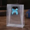 Transparent clair cadeau boîte à bonbons carré PVC chocolat sac boîtes faveur de mariage fête événement décoration en gros