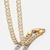 Fashion Necklaces 4mm Mens Womens Chain Flat Hammered Curb Cuban Gold Filled Necklace Jewlery Hgn643546818