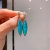 2021 Unique Blue ring Paraiba Tourmaline Gemstone Pendant Necklace Earring Luxury 925 Sterling Silver Jewelry Sets Gifts for Women