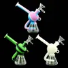 water smoking pipe glass bong dab silicone hose joint 5.3" hookah bowls hemisphere bubbler dabs rig