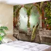 Tapestries Beautiful Garden Peacock Arch Picture Mandala Wall Hanging Tapestry Vintage Forest Blanket European Carpet Sofa2585