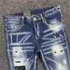 Jeans Mulheres Novo Verão 2021 Coreano High Street Bordado Largo Pant Slim-Leg Calça Azul Holes Fosco Colorido Jean Para Mulheres Baixo Cintura Calças