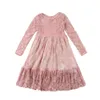 Princesse robe de soirée pour filles infantile dentelle enfants demoiselle d'honneur élégant enfants Tutu robe d'anniversaire pour fille bébé filles vêtements Q0716