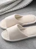 Zomer comfortabele vrouwen home schoenen mannen huis slippers katoen dia's voor slaapkamer paar indoor 211021