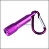 En Cam Wandelen Sporten Buiten7 Kleuren Mini Led Zaklamp Aluminium Zaklamp Zaklampen Met Karabijnhaak Sleutelhangers Sleutel Cha4397045