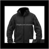 Jackets & Coats Clothing Apparel Drop Delivery 2021 Mens Autumn Winter Fleece Zipper Hoodies Long Sleeve Hooded Sweatshirt Tactical Tracksuit