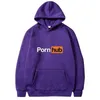 Gedrukt Sweatshirt Porno Hub Street Dance Street Clothes Mens Dames Lente en Herfst Mode Heren Hoodies 211116