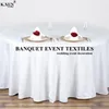 Nappe de Table 10 pièces sans couture 120quot nappe ronde Mariage blanc El couverture superposition Mariage Polyester7872207