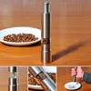 Manual Pepper Mill Salt Shakers One-handed Pepper Grinder Stainless Steel Spice Sauce Grinders Stick Kitchen Tools DH9568