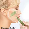 Zielony Naturalny Jade Roller Pojedyncze kolczaste Wave Head Kamień Masażer Facial Masażer Do Eye Neck Cienka winda Relaks Odchudzanie Narzędzia Relaksujące JD020