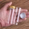 24 pieces 45ml 30*90mm Glass Bottles with Golden Aluminum Caps Spice Jars Vials for Wedding Crafts Giftgoods