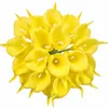 Couronnes de fleurs décoratives 10 pièces Simulation de haute qualité Calla Lily Bouquet de mariage accessoires mariée maison décoration florale