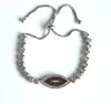Classic turkish evil eye bracelet bangle pave shiny cz tennis ball chain fill Bezel crystal size adjust fashion girl lucky gift