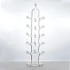 Unik stil Clear Bong Hoooks 14mm Kvinna 15 Bilder Joint 19 tum Big Vattenrör för Quartz Banger Display Shelf Glass Bongs Cool Design