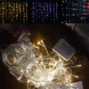 1 ST 4M * 0.6 M Gordijn String Lights 96 LED's Blauwe Multi Color White Party Decoratieve Bruiloft Licht Home Tuin Muur 110/220 V LED-stroken