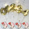 1pc Gold Rose 0-9 Numbers Safe Candle Happy Birthday Party Wedding Cake Topper Decoration Supplies Ornaments Candles
