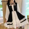 Japon Tarzı Kawaii Lolita Elbise Cosplay Kostüm Retro Kardeş Tatlı Fariy Ruffles Gotik Parti Vestidos Femininos 210520