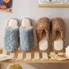 Coppia Autunno Inverno Pantofole da casa Uomo Peluche Pantofole di cotone caldo Donna Comode pantofole antiscivolo Bowknot zapatos mujer zapati H1115