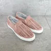 Mulheres Mocassins Espadrilles Top-Qualidade Casual Tecido Liso Sapatos Verão Oco Rodada Tela Rodada Rosa Azul Moda Andar Esportes Skate Shoe 010