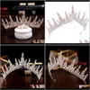 Klipp Barrettes Hårsmycken Drop Leverans 2021 Korean Style Luxury Barock Head Immortal Bride Birthday Wedding Crown Gold Net Red Celebri