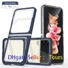 For Samsung Galaxy Z Flip 3 5G Cases Clear Acrylic Hybird Soft TPU Hard PC Protective Cover Fold3