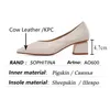 Sophitina Koreansk version Enkel Office Lady Pumpar Soft Leather Andas Skor Tjock Heel Pekad Toe Fashion Women Shoes AO600 210513