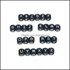 Other Loose Beads Jewelry Black Sile Alphabet Teething 12Mm Nursing Teether Chewable Bead Food Grade Diy Baby Necklace Drop Delivery 2021 Sx