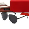 Luxus-Designer-Sonnenbrille für Männer und Frauen, verspiegelter Metallrahmen, Piloten-Sonnenbrille, klassische Vintage-Brille, Anti-UV-Fahrradfahren, modische Sonnenbrille mit kostenlosem Etui 0801