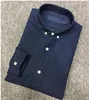 Ny höst och vinter Mäns långärmad bomullskjorta Pure Mäns Casual Poloshirt Fashion Oxford Shirt Social Märke Kläder Business Dress Shirt