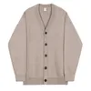 IEFB Korean singelbröst v Collar Kintted Cardigan Tröja Mäns Ytterkläder Trendig Handsome Mens Knitwear Vår Höst 9Y4499 210818