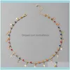 Necklaces & Pendants Jewelryjuorest Trendy Chocker Star Necklace Fashion Multi Color Crystal Chain Retro Pendant Gold Metal Boho Jewelry Cha