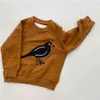 Peuter jongens mode vogel sweatshirt kleine meisjes katoen causs pullover en joggingbroek Baby winter hoody tops 211029