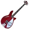 Four Colors 4 Strings Semi-hollow Electric Bass Guitar with Rosewood Fingerboard,White Pickguard,Customizable