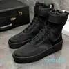 Kvalitet Topp sneakers Hight Army Boots M￤n kvinnor R￶dbl￥ modeskor Martin st￶vlar 38-47