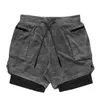 Summer Running Shorts Men 2 in 1 Sports Jogging Fitness Training Quick Dry s Gyms Sport gyms Short Pan 210713