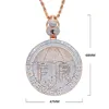 Kettingen Two Tone Kleur CZ Brief Forever Rich Hanger Ketting Iced Out Bling Zirconia Paraplu Geld Charme Mannen hip Hop Jewel214S