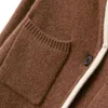 100% cachemire/laine pull automne/hiver femmes col montant Cardigan décontracté hauts en tricot coréen grande taille femme veste 211215