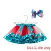 Gökkuşağı renkleri mini kısa kızlar elbiseler fırfırlar kabarık tutu etekler için toddler için çocuk dans partisi tatil elbisesi çiçek kız elbise
