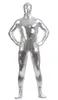 Unisex Bodysuit Costumes Full Outfit 15 Color Shiny Lycra Metallic Catsuit Costume Back Zipper Halloween Party Fancy Dress Cosplay313I