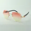 Utsökta klassiska solglasögon 3524027 med naturliga svarta buffelhorntempel och skär linsglasögon, storlek: 18-140 mm