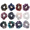 12 ألوان سباركلي الترتر حورية البحر عصابات الشعر مرونة scrunchy علاقات الشعر الحبال scrunchie للنساء أو الفتيات اكسسوارات للشعر Y200710 610 Y2