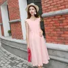 Maternity Dresses Korean Causal Loose Dress Clothes Blue Pink Linen For Pregnant Women Pregnancy Wear Summer Clothing 2022