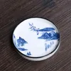 Keramik Teetasse Matte Blau Und Weiß Porzellan Teetasse Pad Haushalt Kung Fu Tee-Set Zubehör Japanische Untersetzer Isoliermatte CX220117