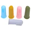 Mjuk Säker Baby Tandborste Kids Silikon Finger Tandborste Gummi Brush Rensa Massage Dubbelsidig 6 Färger