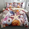 Conjuntos de cama Luxo Casal Starfishes conjunto personalizado edredão de design / duvet capa completa dupla king size tamanho 203x230cm cama roupa de cama home têxteis
