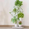 Multifunktion Avtagbar förvaringshylla järnkonst Växtinnehavare Hem Garden Flower Pot Organizer Vardagsrum Balkong Storage Rack 211112