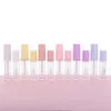 Contenedores de muestra de viaje bonitos de 5 ml, varita grande, rosa, blanco, negro, verde, morado, lápiz labial vacío, tubos de brillo de labios transparentes redondos