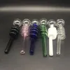 Glass Oil Burner Pipes Mini Small Spoon Hand Pipe Coil 14cm Colorful Pyrex For Smoking Tobacco Tool Handpipe