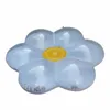 Inflatable Floats Tubes 160cm White Flower Shape Swimming Float Sequins Swim Pool Water Toy3206564