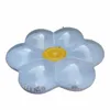 Galleggianti gonfiabili Tubi 160 cm Forma di fiore bianco Nuoto galleggiante Paillettes Piscina giocattolo acquatico